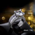 Silver Tone Round Center CZ Filigree Engagement Ring Sizes 6-10 view 5