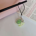 Flocked Green Turtle Phone Strap and Lobster-Clasp Charms view 6