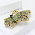 Large Filigree Rhinestone Butterfly Brooch Six Colors view 3