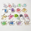 Clear Resin Ocean Animal Charms with Colorful Inlays view 4