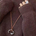 Black Cord Ring Disc Pendant Necklace Assorted Styles view 8