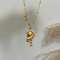Gold Crystal Horse And Star Pendant Necklace Pendant Jewelry view 3