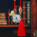 Jeweled Fortune Pouch Car Hangers in Four Colors plus One Plain Red Tassel view 3