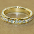 Double-Row Clear Stone Eternity Band In Gold And Silver Tones view 1