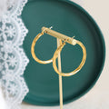 Twisted Texture Hoop Earrings Gold Steel Three Sizes view 2