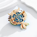 Owl Crystal Two Designs Metal Brooch Pin 3.8 x 4.3 cm view 3