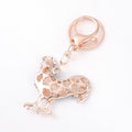 Rhinestone Rooster Keychain Metal Charm with Cord Options view 4