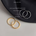 Gold and Silver Tone Round Hinged Hoop Earrings Two Sizes view 1