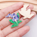 Enamel Zinc Alloy Lily Hydrangea Sunflower Bouquet Charm Pendant for DIY Necklace