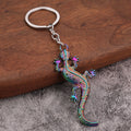 Textured Gecko Metal Keychain In Five Color Finishes view 2