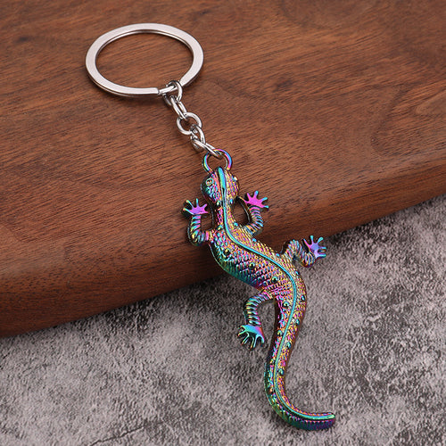 Realistic Gecko Animal Keychain Key Ring