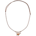 Brown Cord Horse Pendant Necklace With Decorative Metal Details view 5