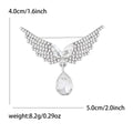Crystal Wing Brooch With Teardrop Dangle in Five Colors view 6