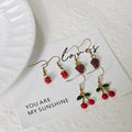 Enamel Mini Raspberry and Cherry Drop Earrings 3 Styles view 1