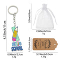 Hello School Pencil And Ruler Keychain With Metal Key Ring view 2