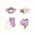 Purple Winged Cat and Bat Enamel Alloy Charm Pendants view 3