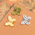 Floral Butterfly Metal Pendant Charm For Jewelry Making view 3