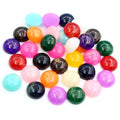 Glossy 12mm Round Marbled Resin Cabochons in Eight Colors view 1