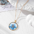 Resin Pressed Flower Keychain Necklace Stud Earrings 6 view 4