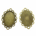 Round Loop Oval Cabochon Connector Trays in Two Finishes view 2