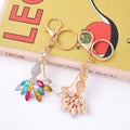 Rhinestone Evening Dress Figure Keychain Gold Clasp 4 Colors view 4