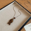 Small Fish Pendant Cord Necklaces in Five Soft Colors view 7