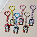 Penguin Figure Heart-Clasp Charms in Six Bright Colors view 1