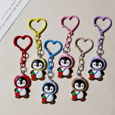 Main product view of penguin Figure Heart-Clasp Charms in Six Bright Colors