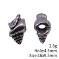 Conch Shell Shaped Large Hole Bead Metal Jewelry Making Component view 3
