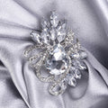 Assorted Clear Crystal Floral And Leaf Brooch Collection view 3