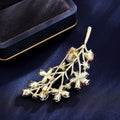 Leaf Pearl Look Metal Brooch Pin for Jackets and Lapels view 3