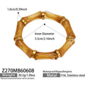 Bamboo Shape Resin Stretch Bracelet in Nine Colorways view 11