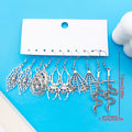 Gothic Halloween Moon Bat and Reaper Charm Earring Sets view 12