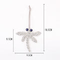 Silver Rhinestone Swan Dragonfly Christmas Hanging Ornaments view 4