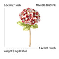 Enamel Hydrangea Stem Brooch Pink Purple Blue White Four Colors view 6