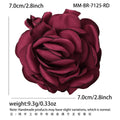 Satin Rose Flower Brooch in Eight Colors Lapel Pin view 3