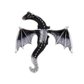 Red Silver Tone Winged Dragon Crystal Enamel Five Designs Metal Brooch Pin view 8