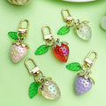 Strawberry Charm Keychains in 4 Pictured Variations for Bags and Keys view 4
