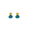 Two Tone Translucent Gourd Stud Earrings in Three Colors view 5