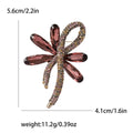 Crystal Bow Brooch Purple Silver Gold Champagne Blue view 6