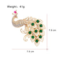 Peacock Metal Brooch Pin for Jackets and Lapels 7.9 x 7.6 cm view 2