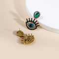 Rhinestone Evil Eye Earrings Pink Teardrop Blue Square Styles view 4