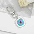 Enamel Evil Eye Keychain Silver Tone Round Square Heart Charms view 8