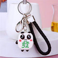 Panda Mahjong Charm Keychains with Clasps and Braided Wrist Loops view 2