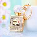 Crystal Perfume Bottle Keychains with Braided Loops and Loop Only Options view 8