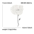Long Stem Translucent Poppy Brooch in Ten Colorways view 7