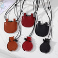 Leather Mini Pouch Cord Necklaces Vase Bag 6 Styles view 1