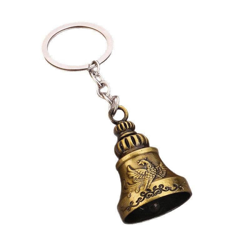 Chinese Style Retro Bell Zinc Alloy Keychain Backpack Pendant