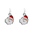 Christmas Stocking and Santa Face Novelty Hook Earrings view 5