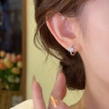 Silver Tone Crystal Starburst Clip Earring for One Ear view 4